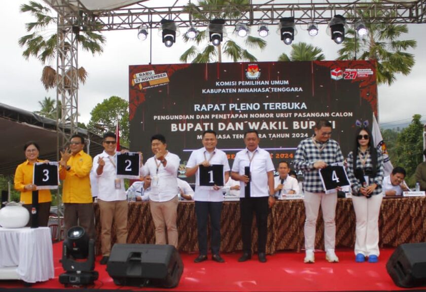 KPU Mitra Gelar Rapat Pleno Terbuka: Pengundian Nomor Urut Calon Bupati dan Wakil Bupati Pilkada 2024