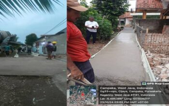 Gotong Royong Masyarakat Desa Cijaya Bangun Jalan dengan Bantuan Banprov