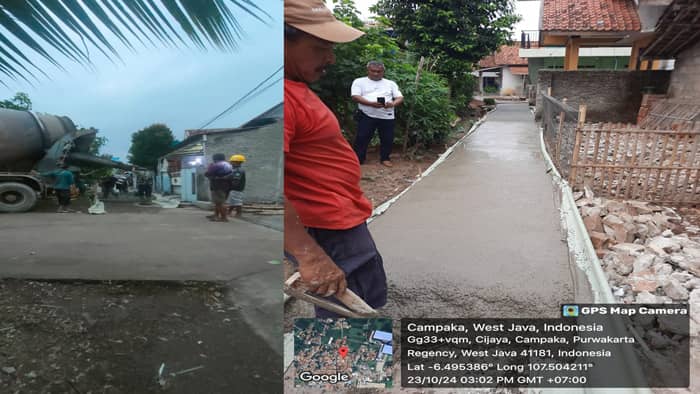 Gotong Royong Masyarakat Desa Cijaya Bangun Jalan dengan Bantuan Banprov