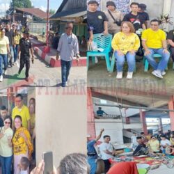 DLR-AAB Blusukan ke Pasar Rakyat Belang, Disambut Sorakan Dukungan Warga