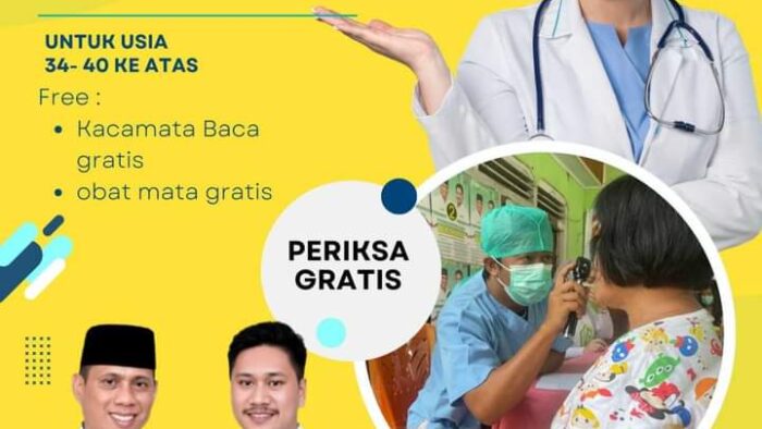 Paslon Nomor Urut 02 Gelar Pemeriksaan Mata Gratis untuk Warga Kotamobagu