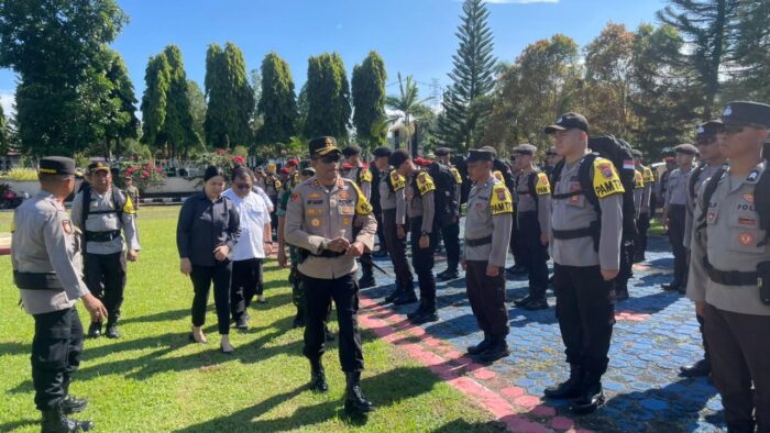 Polres Minsel Gelar Apel Pergeseran Pasukan Pam TPS Pilkada 2024 dan Doa Lintas Agama