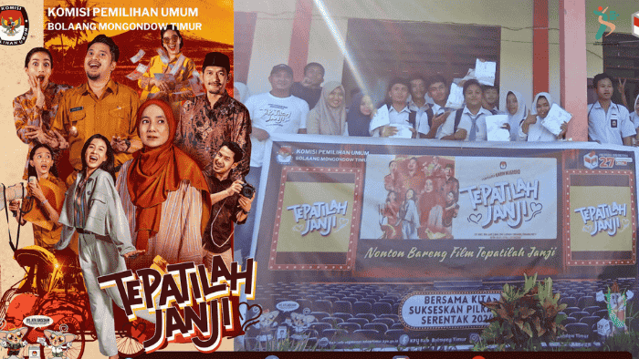Rayakan Hari Santri, KPU Boltim Gaet Generasi Muda dengan Nobar Inspiratif di SMA Negeri 1 Tutuyan