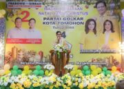 Ini Yang Disampaikan CEP Pada Acara Ibadah Natal Partai Golkar di Tomohon