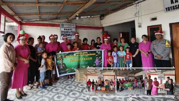 Kapolres Minsel dan Bhayangkari Berbagi Kasih di Panti Disabilitas Menjelang Natal