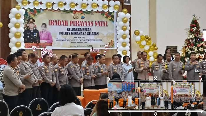 Polres Minsel Gelar Ibadah Natal dengan Semangat Kebersamaan