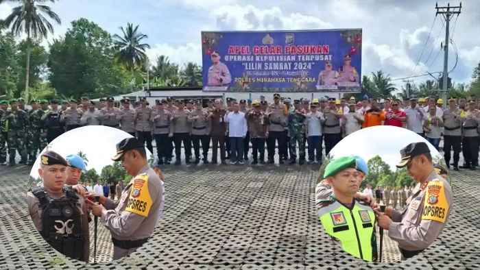 Polres Mitra Gelar Apel Operasi Lilin Samrat 2024 untuk Pengamanan Natal dan Tahun Baru