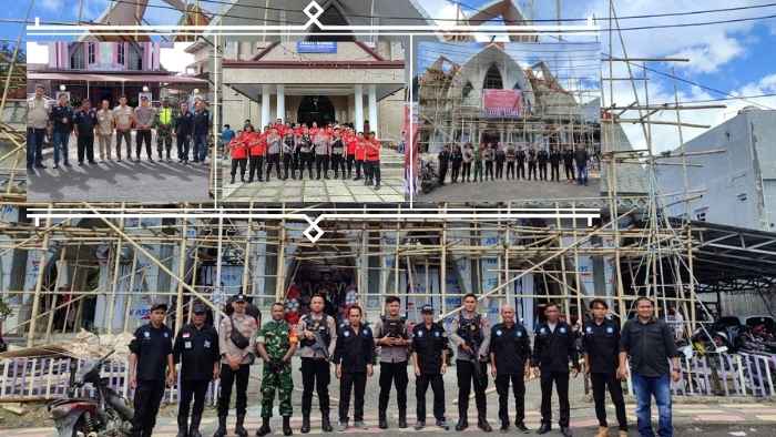 Sinergi Polri, TNI, dan Masyarakat Jaga Natal Aman di Mitra
