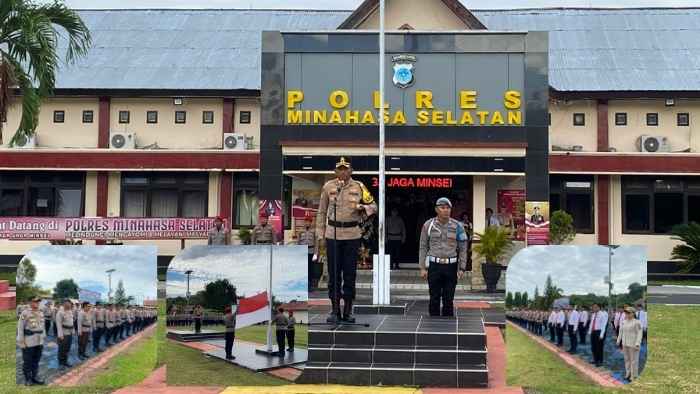 Apel Perdana 2025, Polres Minsel Sambut Perubahan Kepemimpinan