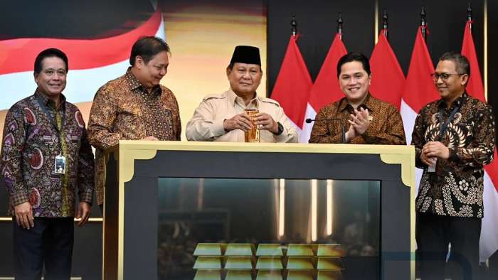 Presiden Prabowo Resmikan Bank Emas, Dorong Hilirisasi Emas Nasional