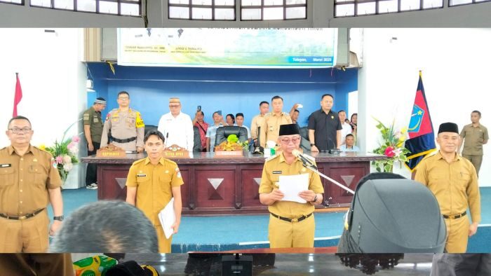 Bupati Oskar Manoppo Lantik 59 Penjabat Sangadi untuk Pastikan Kelancaran Pemerintahan Desa