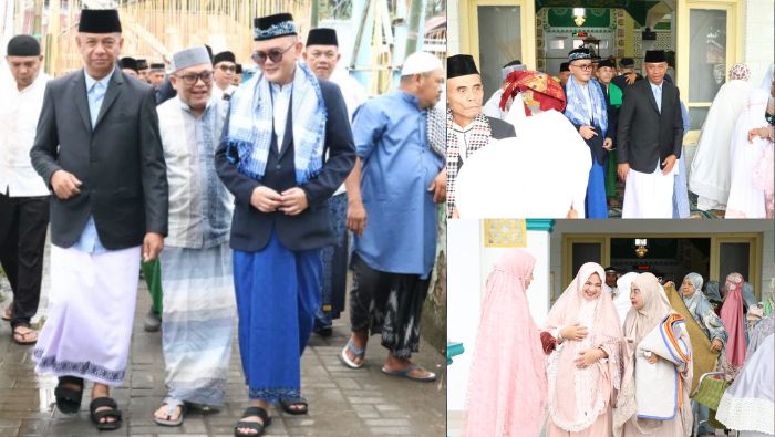 Bupati Oskar Manoppo Sholat Idul Fitri di Masjid Nurjannah