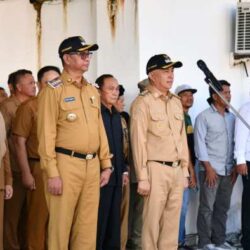 Bupati dan Wakil Bupati Boltim Pimpin Apel Perdana