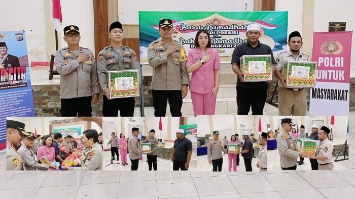 Polres Minsel Gelar Bazaar Ramadhan dan Serahkan Bingkisan untuk Personel