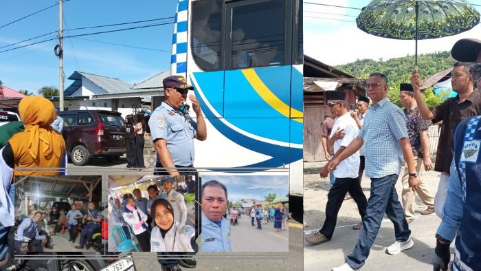 Dishub Boltim Kawal Halal Bihalal Bupati dan Wakil Bupati di Desa Buyat