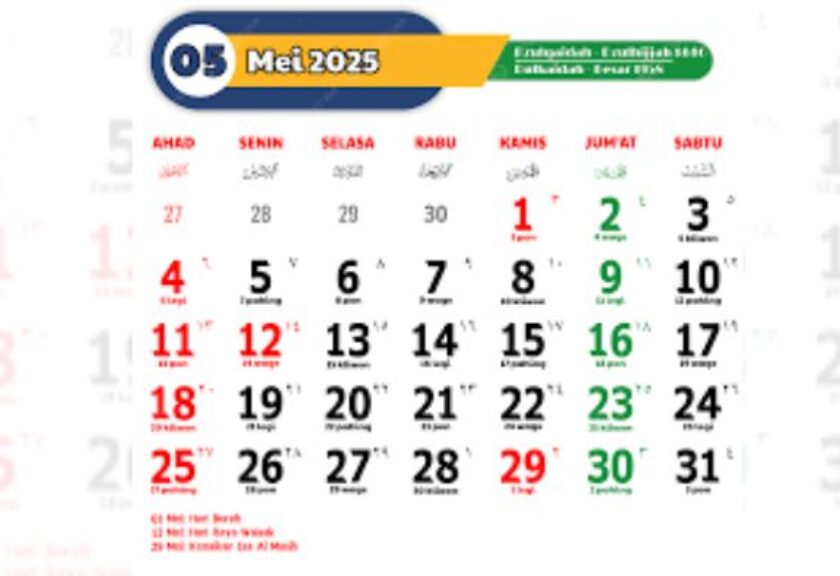 Jadwal Libur Nasional Mei 2025, Saatnya Rencanakan Long Weekend Anda!