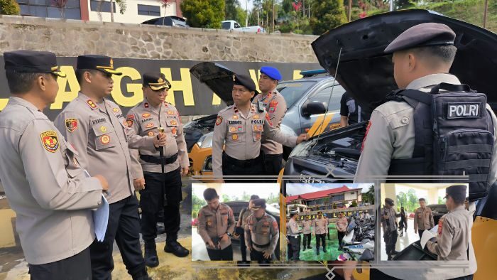 Kapolres Mitra Cek Kendaraan dan Senpi Dinas, Pastikan Kesiapan Operasional