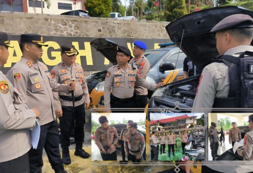 Kapolres Mitra Cek Kendaraan dan Senpi Dinas, Pastikan Kesiapan Operasional