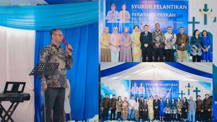 Rayakan Kebersamaan, Bupati Oskar Manoppo Hadiri Open House Paskah Wakil Bupati Boltim