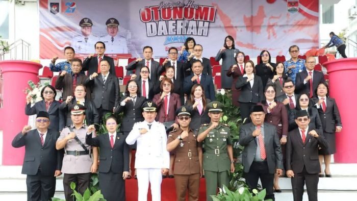 Wakil Bupati Fredy Tuda Pimpin Upacara Peringatan Otonomi Daerah ke-29