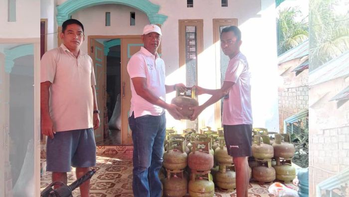 Bupati Boltim Salurkan Bantuan Tabung Gas untuk Warga Terdampak Banjir di Desa Togid