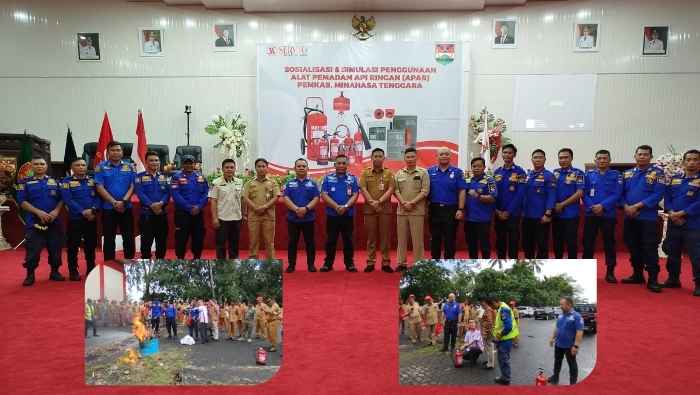 Edukasi Keselamatan Pemkab Mitra dan PT Servvo Gelar Simulasi APAR