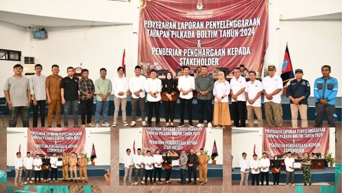 Partisipasi Pemilih 84,87% KPU Boltim Raih Penghargaan Terbaik Ketiga se-Sulut