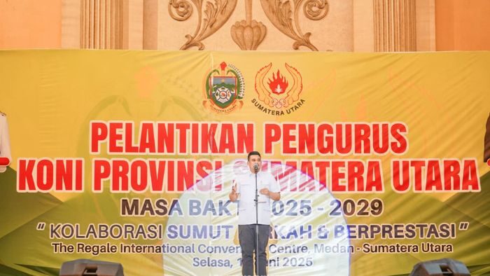 Bupati Batu Bara Hadiri Pelantikan KONI Sumut 2025-2029, Gubernur Bobby Dorong Kolaborasi Menuju Prestasi