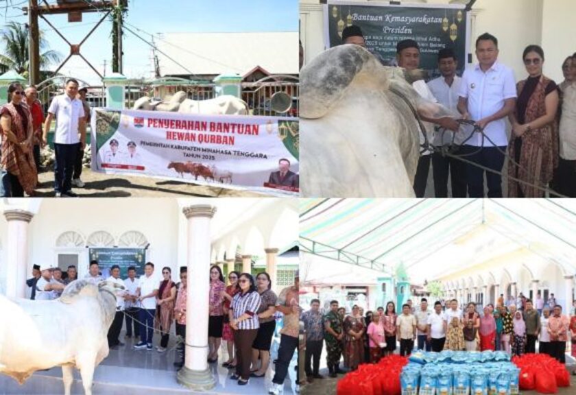 Idul Adha Penuh Berkah, Bupati Ronald Kandoli Salurkan Bantuan Sapi Qurban ke Masjid
