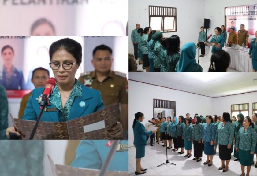 Stefa Kandoli Antou Lantik Pengurus TP-PKK Desa se-Kecamatan Posumaen