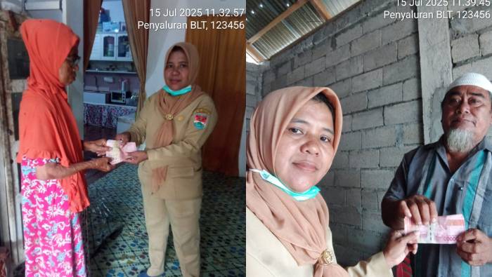 Pemdes Bentenan Satu Salurkan BLT Dana Desa kepada Lima KPM