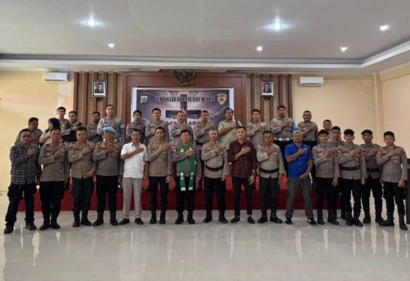 Polres Mitra Gelar Binrohtal, Bangun Karakter Humanis Anggota Polri Lewat Firman Tuhan