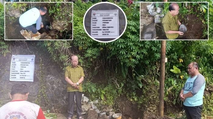Rawan Longsor, Pemdes Lalumpe Bergerak Cepat Bangun Talud Penahan Tanah
