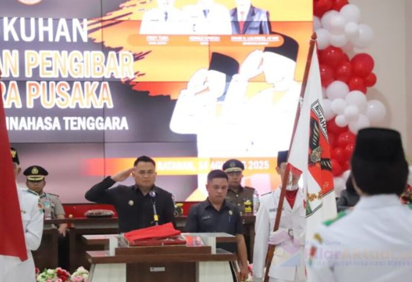 Bupati Ronald Kandoli Kukuhkan Paskibraka Mitra 2025 Dengan Nuansa Khidmat