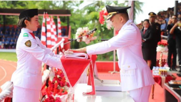 Bupati Ronald Kandoli Pimpin Upacara HUT RI ke-80 di Minahasa Tenggara