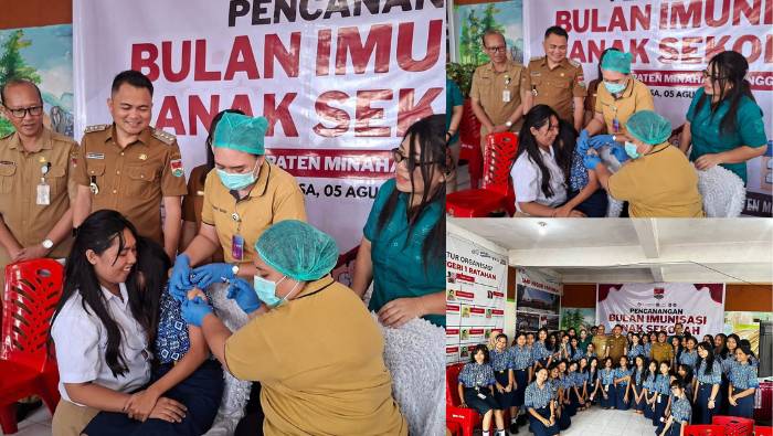 Bupati Ronald Kandoli Tinjau Langsung Pencanangan BIAS di SMPN 1 Ratahan