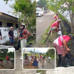 Gotong Royong Jum’at Bersih, Desa Motongkad Tengah Jadi Contoh Kekompakan Warga
