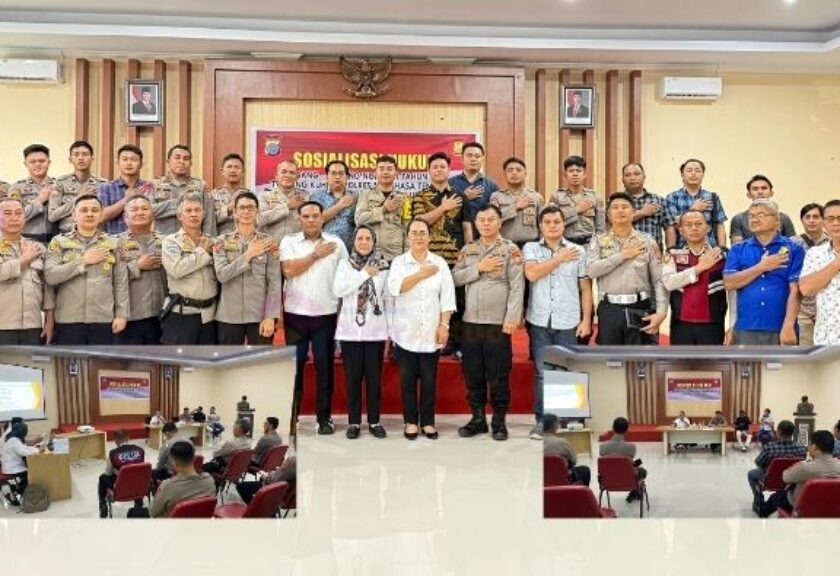 Polda Sulut Gencarkan Sosialisasi KUHP Baru, Personel Polres Mitra Dapat Pembekalan Langsung