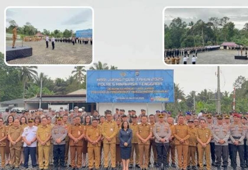 Bupati Ronald Kandoli Pimpin Upacara di Polres Mitra, Tekankan Sinergi Jaga Keamanan