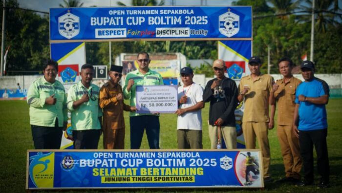 PT ASA Dukung Turnamen Sepak Bola Bupati Cup 2025 di Kotabunan