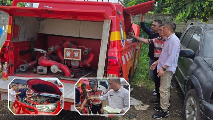 Wabup Argo Sumaiku Tinjau Langsung Perbaikan Mobil Damkar Boltim