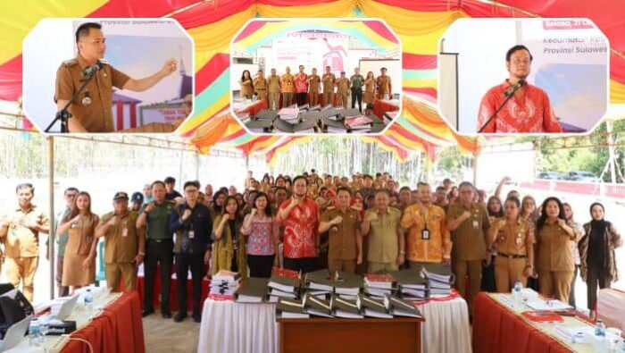 Bupati Ronald Kandol Hadiri Penilaian Desa Antikorupsi oleh KPK RI di Ratatotok Timur