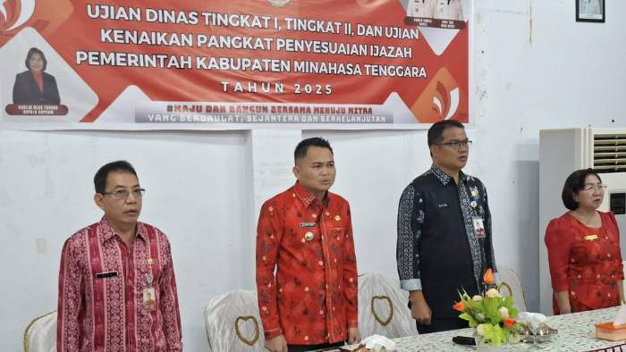 Bupati Ronald Kandoli Resmi Buka Ujian Kenaikan Pangkat ASN 2025