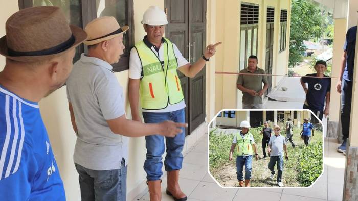 Bupati Oskar Manoppo Tinjau Langsung Pembangunan Ruang Kelas Baru di SMPN Satu Atap Matabulu