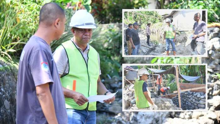 Bupati Oskar Manoppo Tinjau Pembangunan Tanggul di Dodap Pantai