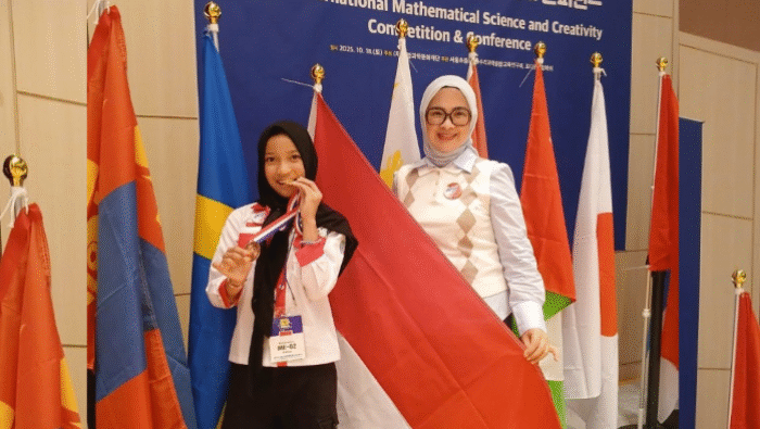Dewi Athena Siswi SD Asal Boltim Raih Emas di IMSCC Korea Selatan