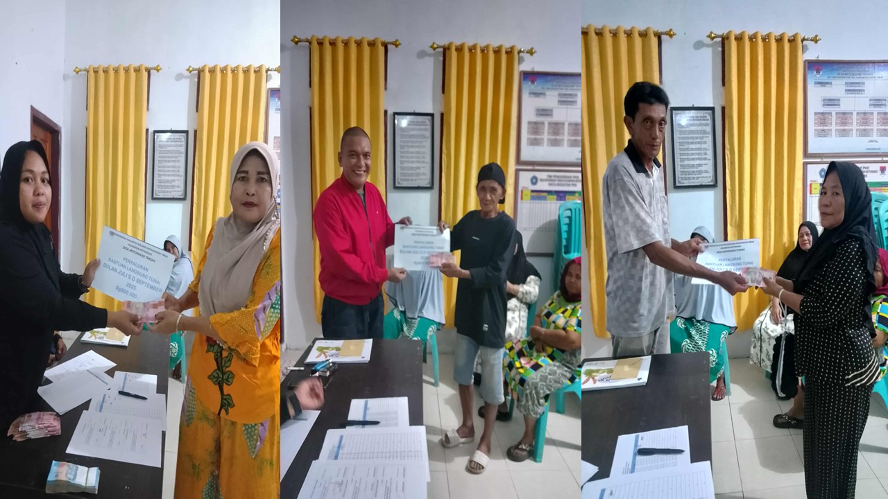 Pemdes Motongkad Tengah Salurkan BLT Kepada 26 Warga Penerima Manfaat