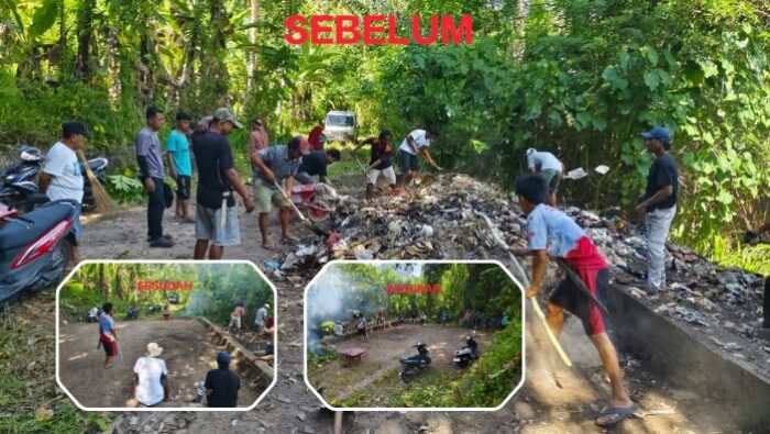 Pemdes dan BPD Desa Bentenan Indah Gelar Gotong Royong Bersih-Bersih Tempat Pembuangan Sampah