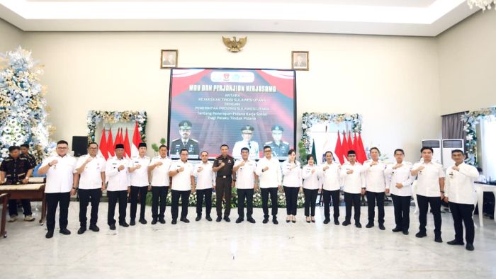 Bupati Oskar Manoppo Hadiri Penandatanganan MoU Strategis Pemprov Sulut–Kejati