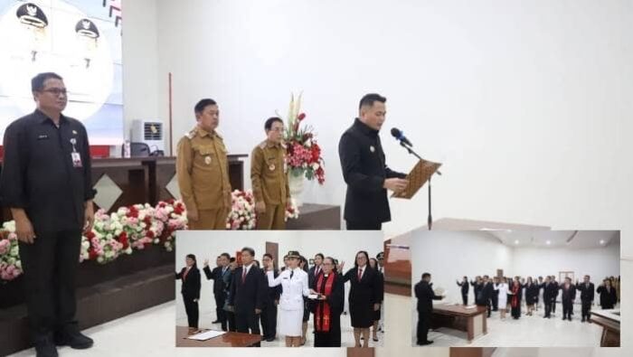 Bupati Ronald Kandoli Lantik Pejabat Administrator dan Pengawas Pemkab Mitra, Tekankan Integritas ASN